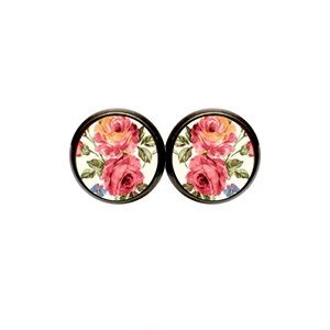 Vintage Rose Earrings - Floral